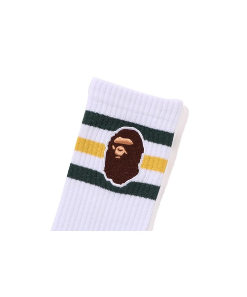 A BATHING APE（アベイシングエイプ）の「APE HEAD SOCKS（ソックス/靴下・メンズ・ブラック/ホワイト・LARGE/MEDIUM）」の3枚目の写真