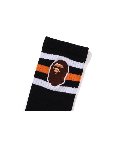 A BATHING APE（アベイシングエイプ）の「APE HEAD SOCKS（ソックス/靴下・メンズ・ブラック/ホワイト・LARGE/MEDIUM）」の4枚目の写真