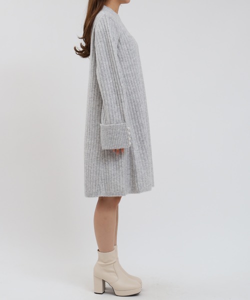 ASTORIA ODIER（アストリアオディール）の「ミルドライクワイドリブニットワンピース（ワンピース・レディース・モカ/ホワイト/ライトグレー・MEDIUM）」の20枚目の写真