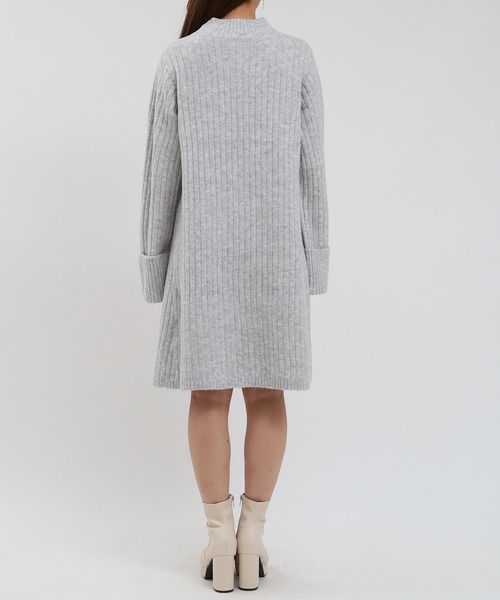 ASTORIA ODIER（アストリアオディール）の「ミルドライクワイドリブニットワンピース（ワンピース・レディース・モカ/ホワイト/ライトグレー・MEDIUM）」の21枚目の写真