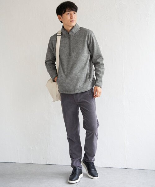 ikka(イッカ)の「ウールライクニットハーフジッププルオーバー(スウェット・メンズ・チャコールグレー/グレー/オリーブ/ネイビー・M/XL/L/S)」の9枚目の写真