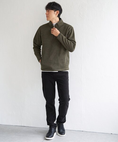 ikka(イッカ)の「ウールライクニットハーフジッププルオーバー(スウェット・メンズ・チャコールグレー/グレー/オリーブ/ネイビー・M/XL/L/S)」の20枚目の写真