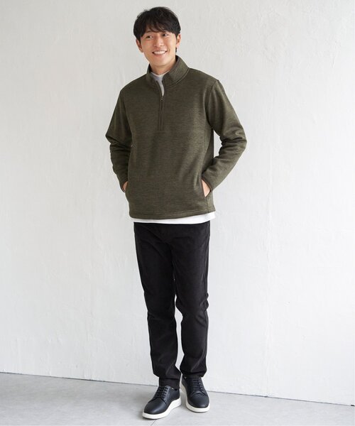 ikka(イッカ)の「ウールライクニットハーフジッププルオーバー(スウェット・メンズ・チャコールグレー/グレー/オリーブ/ネイビー・M/XL/L/S)」の21枚目の写真