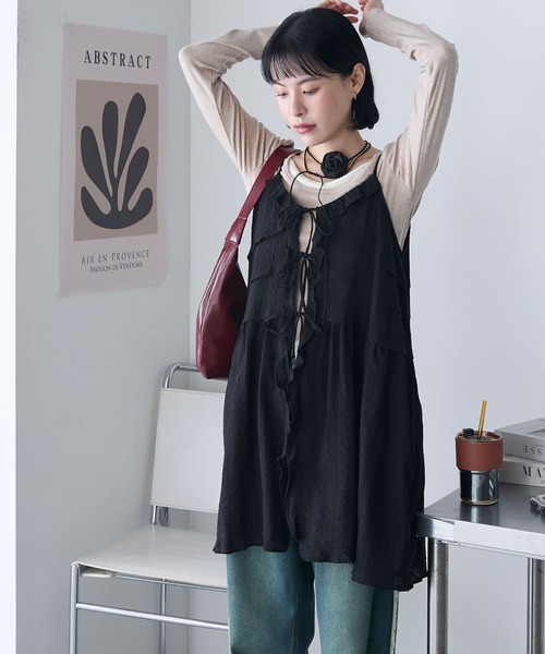 ヴィンテージ　レース　ミニワンピース forksy.】ヴィンテージ レース&リボン ミニワンピース（ワンピース