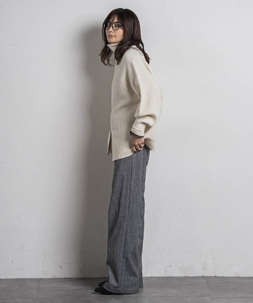 【セール】【カタログ掲載】カシミヤブレンドダブルジップニットブルゾン≪手洗い可能≫（ニット/セーター）｜MAYSON GREY（メイソングレイ）