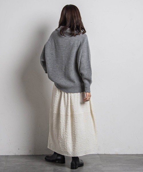 【セール】【カタログ掲載】カシミヤブレンドダブルジップニットブルゾン≪手洗い可能≫（ニット/セーター）｜MAYSON GREY（メイソングレイ）