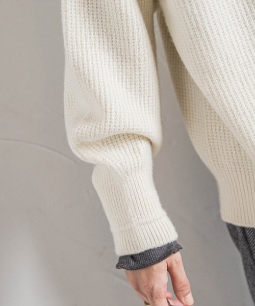 【セール】【カタログ掲載】カシミヤブレンドダブルジップニットブルゾン≪手洗い可能≫（ニット/セーター）｜MAYSON GREY（メイソングレイ）