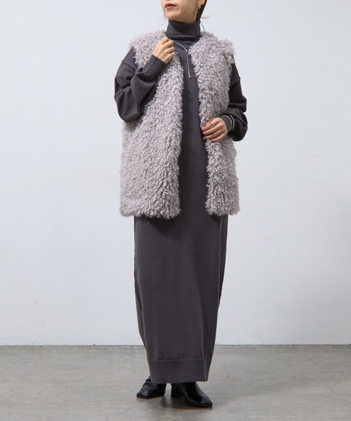 COLONY 2139（コロニートゥーワンスリーナイン）の「タートルニットワンピース（ワンピース・レディース・チャコールグレー/ブラック/ブラウン・FREE）」の21枚目の写真