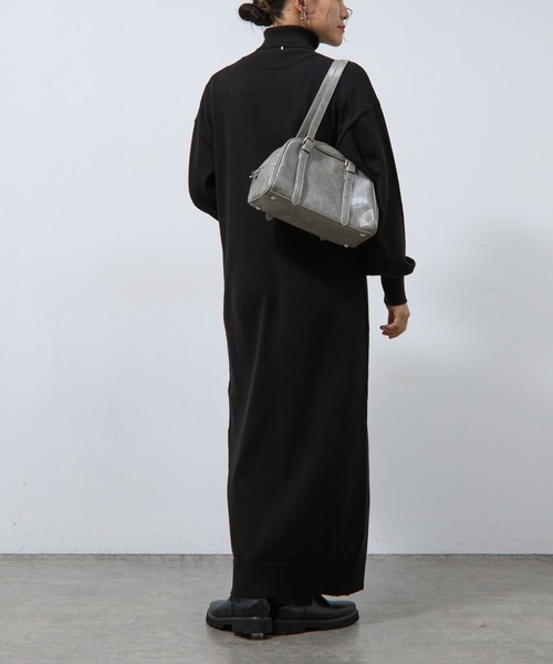 COLONY 2139（コロニートゥーワンスリーナイン）の「タートルニットワンピース（ワンピース・レディース・チャコールグレー/ブラック/ブラウン・FREE）」の5枚目の写真