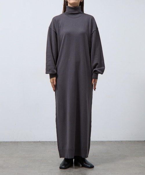 COLONY 2139（コロニートゥーワンスリーナイン）の「タートルニットワンピース（ワンピース・レディース・チャコールグレー/ブラック/ブラウン・FREE）」の16枚目の写真