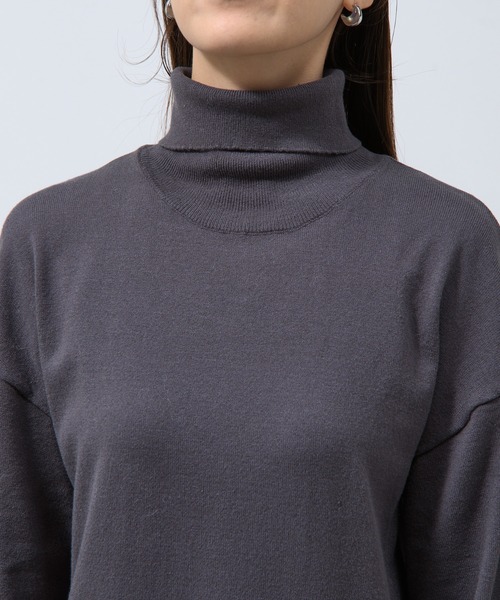 COLONY 2139（コロニートゥーワンスリーナイン）の「タートルニットワンピース（ワンピース・レディース・チャコールグレー/ブラック/ブラウン・FREE）」の13枚目の写真