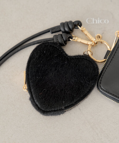 Chico(チコ)の「ハートポーチ付きスマホショルダー(その他小物・レディース・ピンク/ブラック/アイボリー・FREE)」の22枚目の写真