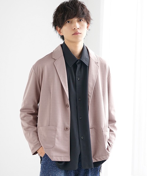 MinoriTY（マイノリティ）の「【MinoriTY】T/PUテーラードジャケット メンズ 春服（テーラードジャケット・メンズ・チェック/ラベンダー/ストライプ/ブラック/グレー・M/S/L）」の3枚目の写真