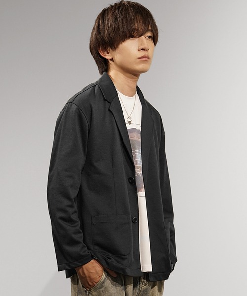MinoriTY（マイノリティ）の「【MinoriTY】T/PUテーラードジャケット メンズ 春服（テーラードジャケット・メンズ・チェック/ラベンダー/ストライプ/ブラック/グレー・M/S/L）」の8枚目の写真