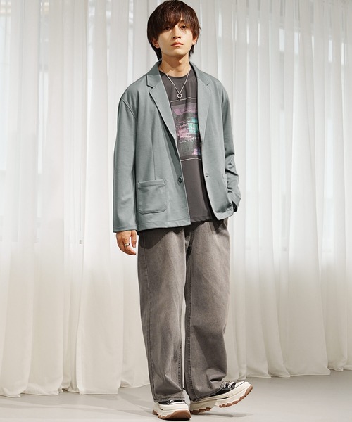 MinoriTY（マイノリティ）の「【MinoriTY】T/PUテーラードジャケット メンズ 春服（テーラードジャケット・メンズ・チェック/ラベンダー/ストライプ/ブラック/グレー・M/S/L）」の11枚目の写真