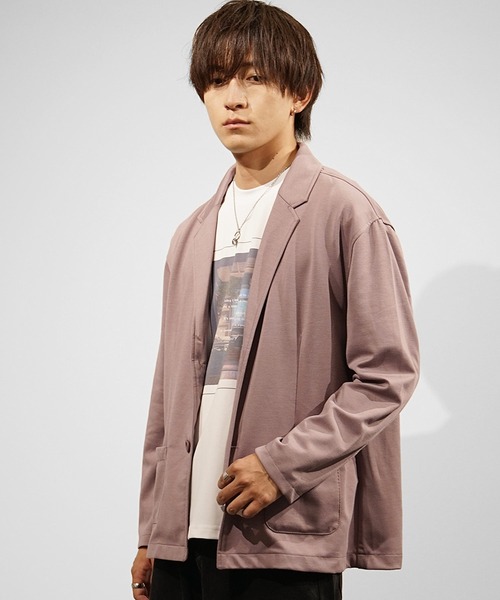 MinoriTY（マイノリティ）の「【MinoriTY】T/PUテーラードジャケット メンズ 春服（テーラードジャケット・メンズ・チェック/ラベンダー/ストライプ/ブラック/グレー・M/S/L）」の12枚目の写真