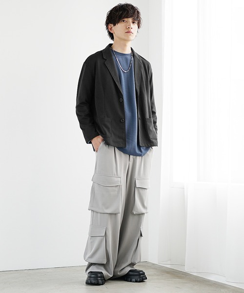 MinoriTY（マイノリティ）の「【MinoriTY】T/PUテーラードジャケット メンズ 春服（テーラードジャケット・メンズ・チェック/ラベンダー/ストライプ/ブラック/グレー・M/S/L）」の20枚目の写真