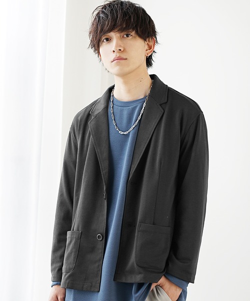 MinoriTY（マイノリティ）の「【MinoriTY】T/PUテーラードジャケット メンズ 春服（テーラードジャケット・メンズ・チェック/ラベンダー/ストライプ/ブラック/グレー・M/S/L）」の18枚目の写真