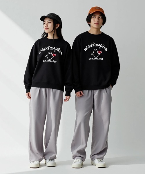 Mark Gonzales（マーク・ゴンザレス）の「2025AW MARK GONZALES/マークゴンザレス ジャガード刺繍ニット ハート/エンジェル/フラワー柄 レディース メンズ（ニット/セーター・レディース・ネイビー/ホワイト系その他/アイボリー/ブラック/ホワイト系その他2/ブラック系その他・M/L）」の5枚目の写真