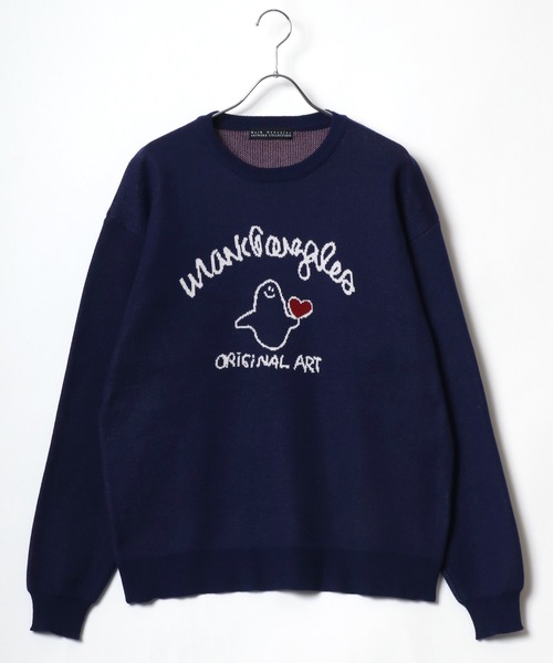 Mark Gonzales（マーク・ゴンザレス）の「2025AW MARK GONZALES/マークゴンザレス ジャガード刺繍ニット ハート/エンジェル/フラワー柄 レディース メンズ（ニット/セーター・レディース・ネイビー/ホワイト系その他/アイボリー/ブラック/ホワイト系その他2/ブラック系その他・M/L）」の9枚目の写真