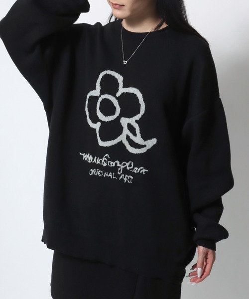Mark Gonzales（マーク・ゴンザレス）の「2026AW MARK GONZALES/マークゴンザレス ジャガード刺繍ニット ハート/エンジェル/フラワー レディース メンズ（ニット/セーター・レディース・ネイビー/ホワイト系その他/アイボリー/ブラック/ホワイト系その他2/ブラック系その他・M/L）」の19枚目の写真