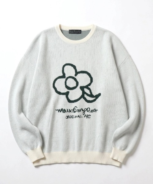 Mark Gonzales（マーク・ゴンザレス）の「2026AW MARK GONZALES/マークゴンザレス ジャガード刺繍ニット ハート/エンジェル/フラワー レディース メンズ（ニット/セーター・レディース・ネイビー/ホワイト系その他/アイボリー/ブラック/ホワイト系その他2/ブラック系その他・M/L）」の21枚目の写真