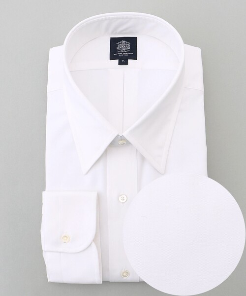 J.PRESS(ジェイプレス)の「【KING SIZE】【定番】【PREMIUM PLEATS / 形態安定】ピンオックス ドレスシャツ / レギュラー(シャツ/ブラウス・メンズ・ホワイト系・5L/4L/3L/2L)」の1枚目の写真