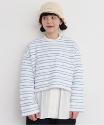 l'atelier du savon | フリンジボーダープルオーバー(Tシャツ/カットソー)