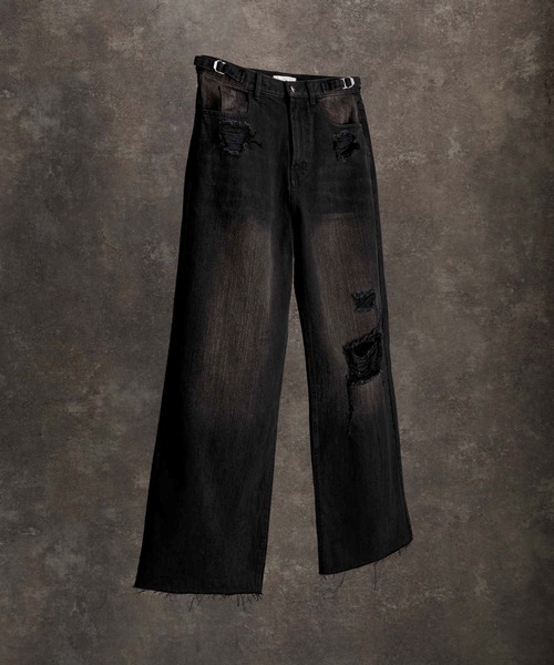 ADRER（アドラー）の「vintage side belt flare denim slacks / ヴィンテージサイドベルトフレアデニムスラックス（デニムパンツ・メンズ・ブルー/ブラック/ブルー系1/ブラック系1/ブルー系2/ブルー系3/グレー・XS/L/M/S）」の12枚目の写真
