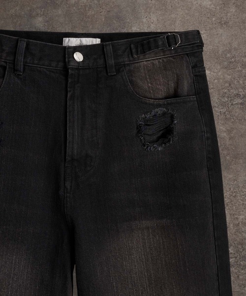 ADRER（アドラー）の「vintage side belt flare denim slacks / ヴィンテージサイドベルトフレアデニムスラックス（デニムパンツ・メンズ・ブルー/ブラック/ブルー系1/ブラック系1/ブルー系2/ブルー系3/グレー・XS/L/M/S）」の14枚目の写真