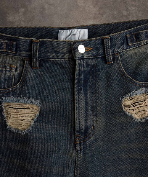 ADRER（アドラー）の「vintage side belt flare denim slacks / ヴィンテージサイドベルトフレアデニムスラックス（デニムパンツ・メンズ・ブルー/ブラック/ブルー系1/ブラック系1/ブルー系2/ブルー系3/グレー・XS/L/M/S）」の20枚目の写真