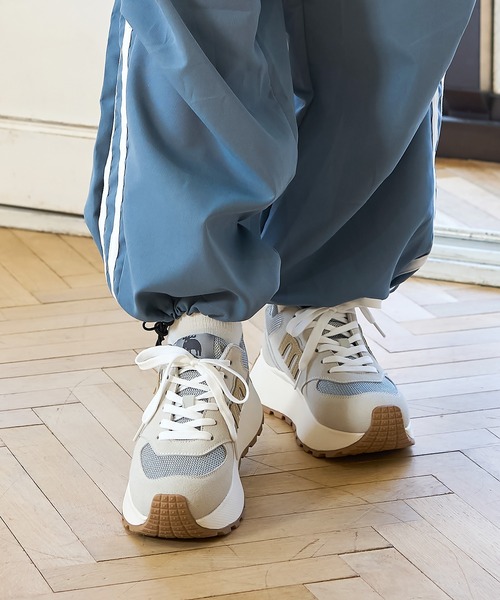 もも moz(モズ) レースアップ厚底 カラフルスニーカー（スニーカー）｜moz