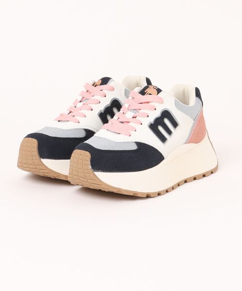 moz（モズ）の「moz(モズ) レースアップ厚底 カラフルスニーカー（スニーカー・レディース・グレー/ネイビー/マスタード・22.5cm/23.0cm/23.5cm/24.0cm/24.5cm）」の15枚目の写真