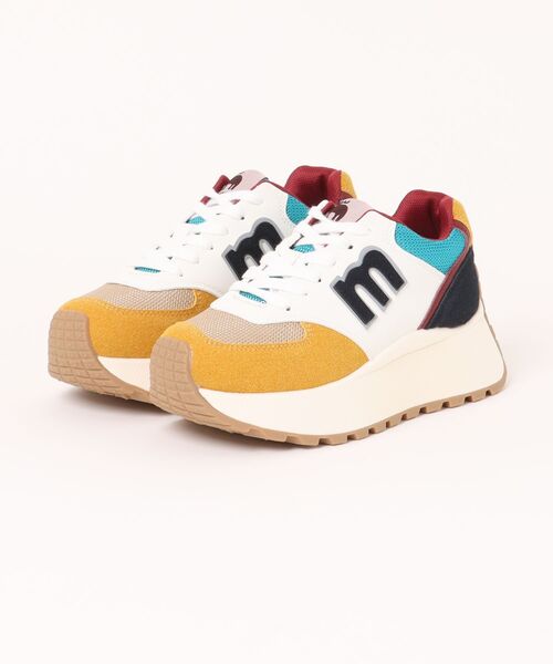 moz（モズ）の「moz(モズ) レースアップ厚底 カラフルスニーカー（スニーカー・レディース・グレー/ネイビー/マスタード・22.5cm/23.0cm/23.5cm/24.0cm/24.5cm）」の14枚目の写真