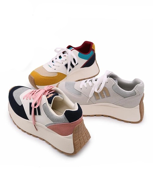 moz(モズ) レースアップ厚底 カラフルスニーカー（スニーカー）｜moz