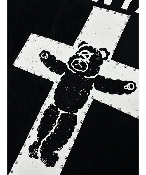 OY（オーワイ）の「『OY/オーワイ』  METAL CROSS ODOLLY TEE/メタルクロスオードリーティーシャツ（Tシャツ/カットソー・レディース・ホワイト/ブラック・XL/M）」の17枚目の写真