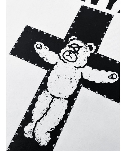 OY（オーワイ）の「『OY/オーワイ』  METAL CROSS ODOLLY TEE/メタルクロスオードリーティーシャツ（Tシャツ/カットソー・レディース・ホワイト/ブラック・XL/M）」の14枚目の写真