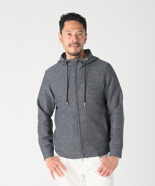 MEN'S BIGI（メンズビギ）の「カラミストレッチフードパーカー（パーカー・メンズ・ネイビー/ホワイト系その他・02/03/01）」の17枚目の写真