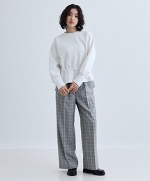 GALLEST | イージーストレートワイドパンツ【裏地付き/チェック柄】(その他パンツ)