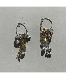 【musk】チェーンミックスのフープピアス(MA)