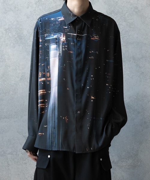 PHILTHEORY（フィルセオリー）の「Graphic shirts/グラフィックシャツ（シャツ/ブラウス・メンズ・ブルー/グレー/ブラック・3/2/1）」の3枚目の写真