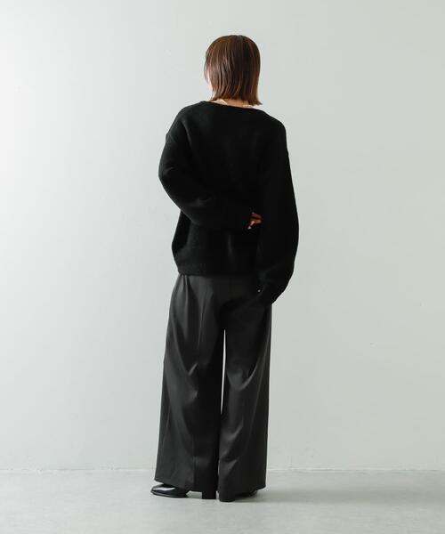 SENSE OF PLACE by URBAN RESEARCH（センスオブプレイスバイアーバンリサーチ）の「キーネックコクーンスリーブセーター（ニット/セーター・レディース・ブラック/ライトブルー/オフホワイト/グレー・ONE）」の17枚目の写真