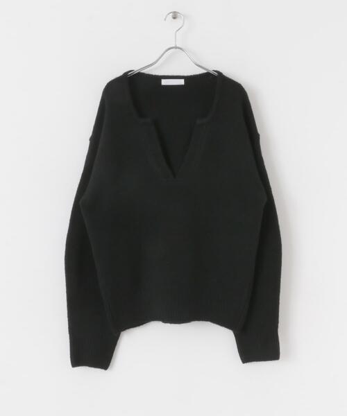 SENSE OF PLACE by URBAN RESEARCH（センスオブプレイスバイアーバンリサーチ）の「キーネックコクーンスリーブセーター（ニット/セーター・レディース・ブラック/ライトブルー/オフホワイト/グレー・ONE）」の18枚目の写真