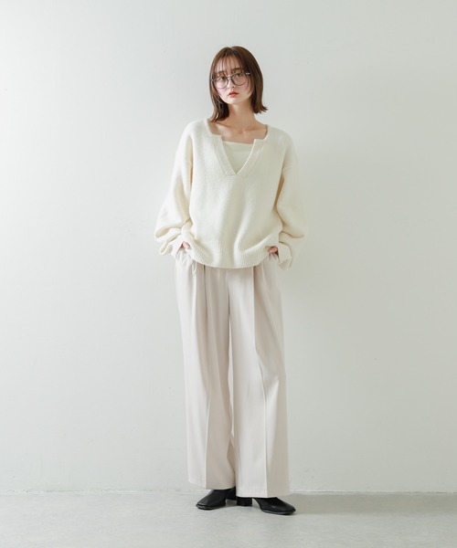 セール】キーネックコクーンスリーブセーター（ニット/セーター