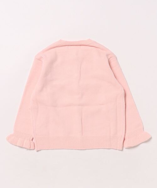 aimoha(アイモハ)の「【aimoha-KIDS-】キャンディースリーブリボンカーディガン(カーディガン/ボレロ・キッズ・ピンク/ブルー/オフホワイト・120/110/100/90/140/130)」の4枚目の写真