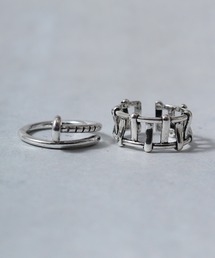 Diliraba（ディリラバ）の「Diliraba 2点セット サイズ調整可能 真鍮 指輪 リング ユニセックス DEUR09A（リング）」