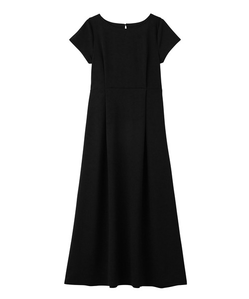 RANAN（ラナン）の「ウエストタックフレアワンピース（ワンピース・レディース・ブラック/グレイッシュベージュ/ネイビー/モカ・LL/L/M）」の5枚目の写真