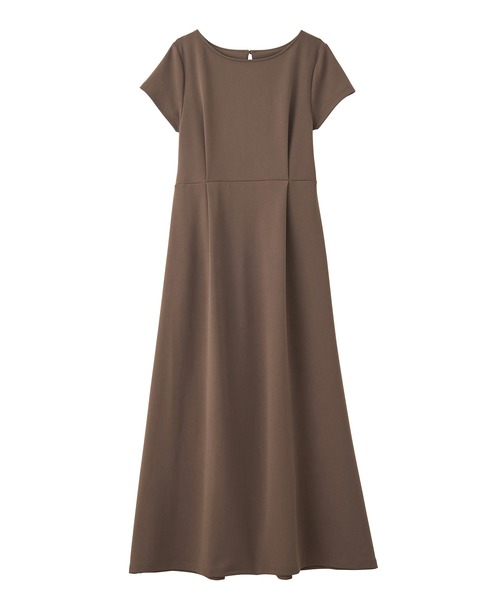 RANAN（ラナン）の「ウエストタックフレアワンピース（ワンピース・レディース・ブラック/グレイッシュベージュ/ネイビー/モカ・LL/L/M）」の6枚目の写真