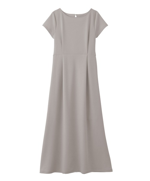 RANAN（ラナン）の「ウエストタックフレアワンピース（ワンピース・レディース・ブラック/グレイッシュベージュ/ネイビー/モカ・LL/L/M）」の7枚目の写真