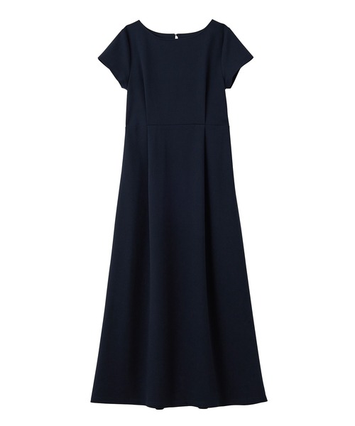 RANAN（ラナン）の「ウエストタックフレアワンピース（ワンピース・レディース・ブラック/グレイッシュベージュ/ネイビー/モカ・LL/L/M）」の8枚目の写真